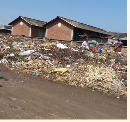 Marché de Jabe : une montagne d’immondices, en mairie de Bujumbura